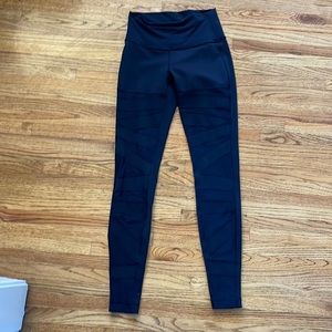 Excellent condition Lululemon black High Times Tech Mesh leggings, sz 6